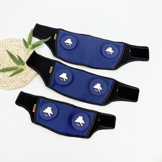 Dog calming hood by Cashymart shown in a close-up, soft fabric hood designed to help reduce anxiety in dogs.