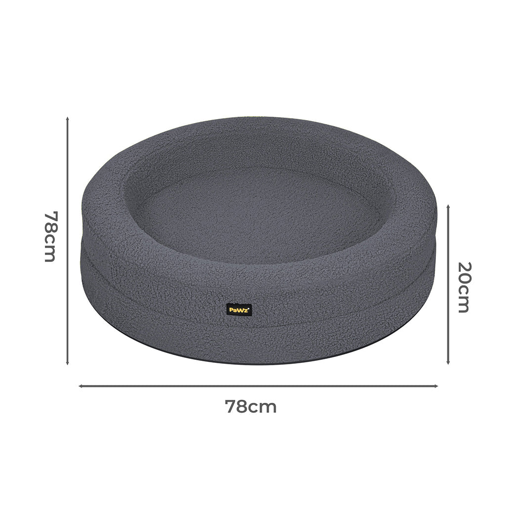 Orthopaedic memory foam dog bed by IDropship with waterproof Sherpa cover, designed for comfort and calming for cats and dogs.