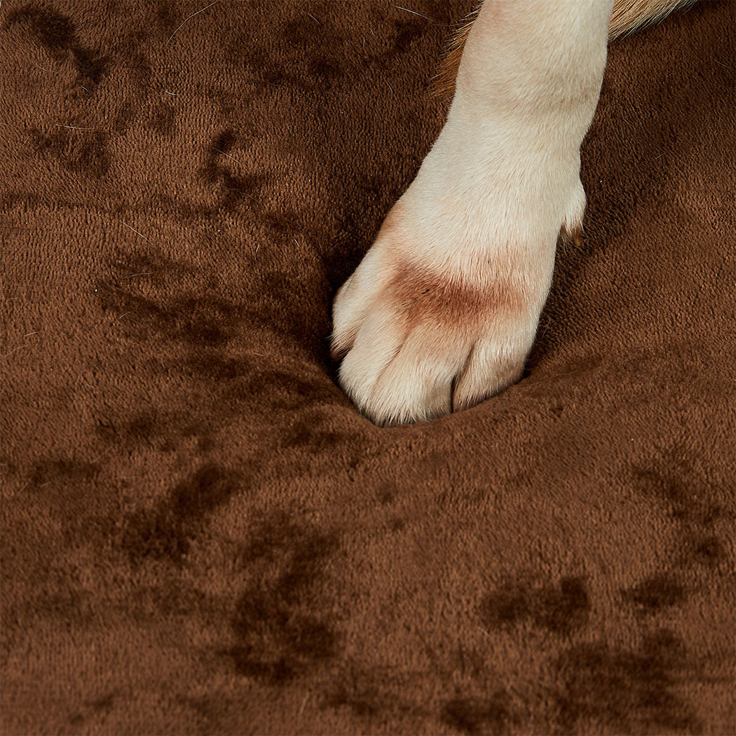 IDropship Pawz Orthopedic Dog Bed in coffee, plush cushioning for comfort, suitable for cats and dogs, with supportive design