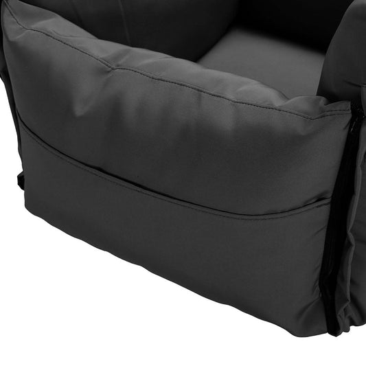Black PaWz dog car seat booster belt by IDropship, designed for secure transportation of pets in vehicles.