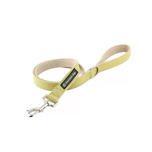 Grass green organic hemp and cotton dog lead from Essential Dog, featuring a durable, eco-friendly design perfect for walking dogs.