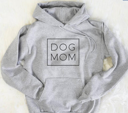 PAWSOME PETS dog mom hoodie with fur design, cozy sweatshirt for dog lovers and proud dog moms, casual and comfortable apparel.