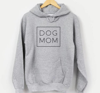Gray dog mom hoodie with "Fur Mama" text, cozy dog lover sweatshirt from PAWSOME PETS, perfect for dog moms.