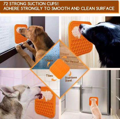 PAWSOME PETS Lick Mat for Dogs, a colorful Popit toy for slow feeding, enrichment, and bath time fun.
