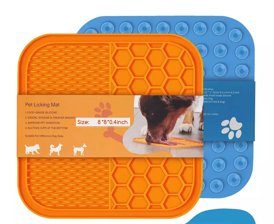 PAWSOME PETS Lick Mat for Dogs, a colorful Popit toy designed for slow feeding, enrichment, and bath time fun for pets.