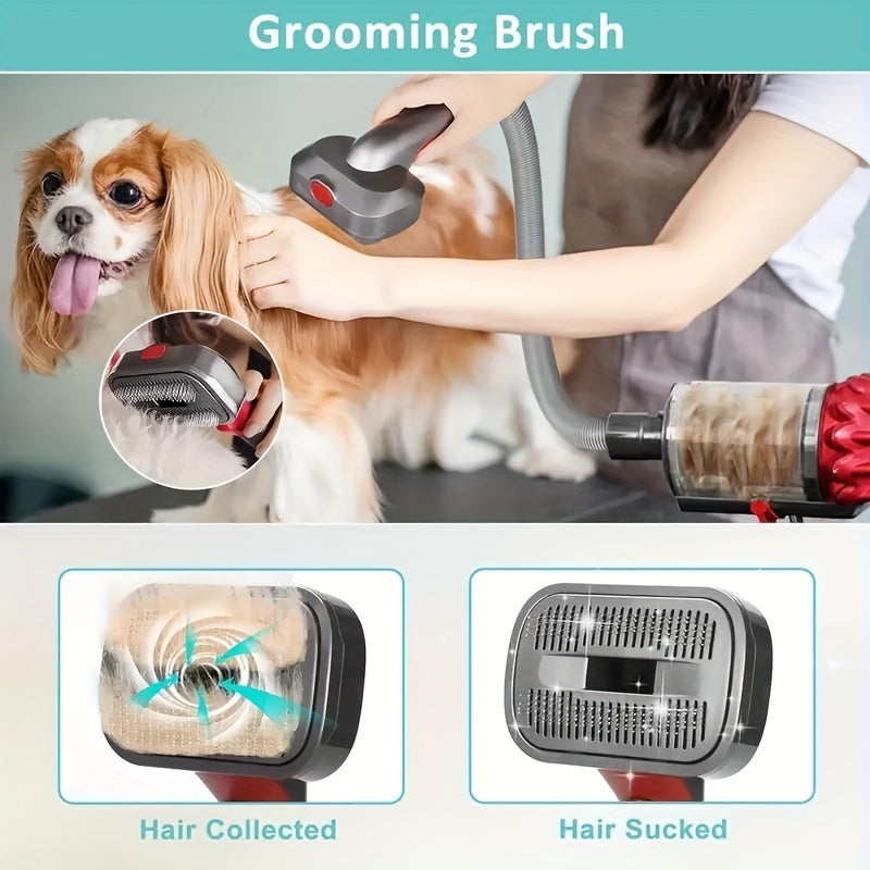TM Pet Vacuum Attachment Kit for V7–V15, versatile vacuum cleaner accessories for removing pet hair from furniture and carpets.