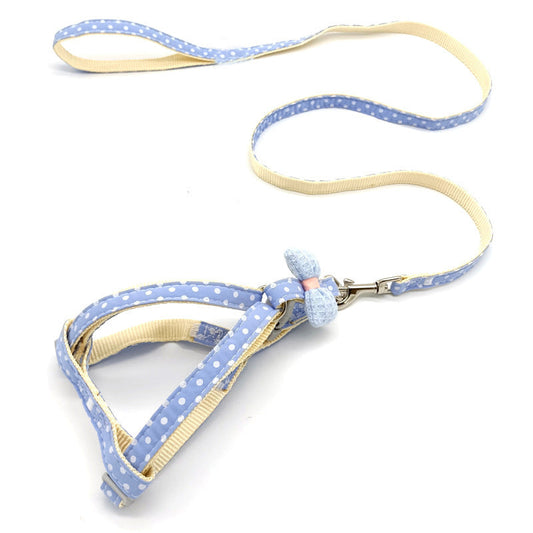 Cotton fashion dog leash with collar from Cashymart, featuring durable cotton material and adjustable design for pets.