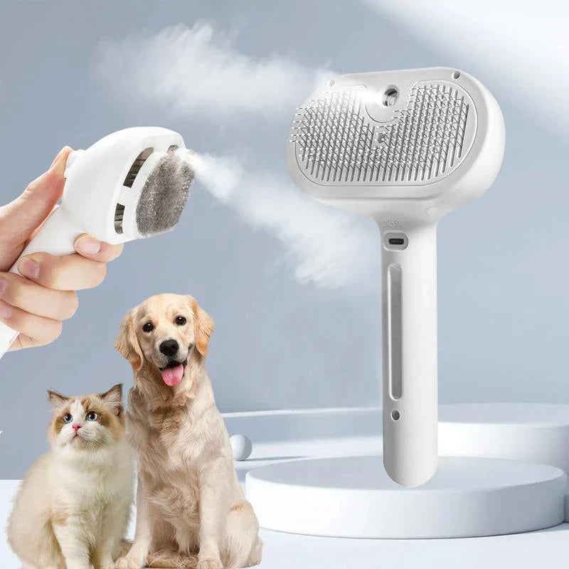 Cashymart dog and cat comb massage brush with ergonomic handle and gentle bristles for grooming and detangling pets.