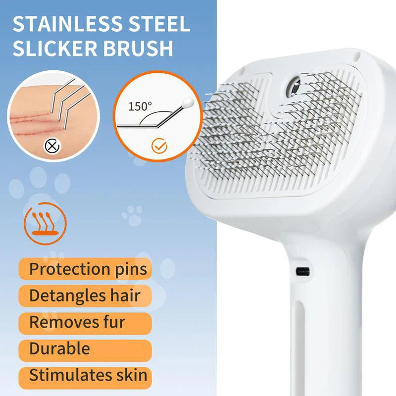 Dog comb massage brush for cats and dogs by Cashymart, showing a handheld grooming tool with bristles for detangling and massage.