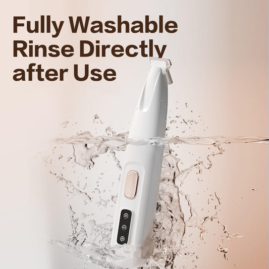 Rechargeable silent dog paw trimmer by Cashymart, featuring a compact design for pet grooming and paw care.