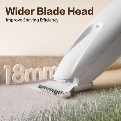 Cashymart rechargeable dog paw trimmer for silent pet grooming, showing the sleek grooming kit and trimming blades.