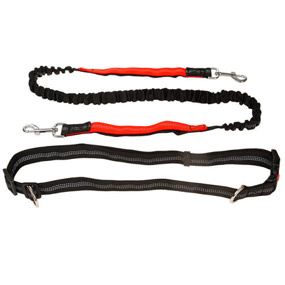 Reflective elastic pet running traction belt collar by Cashymart with adjustable fit and safety reflective strips for outdoor walks.