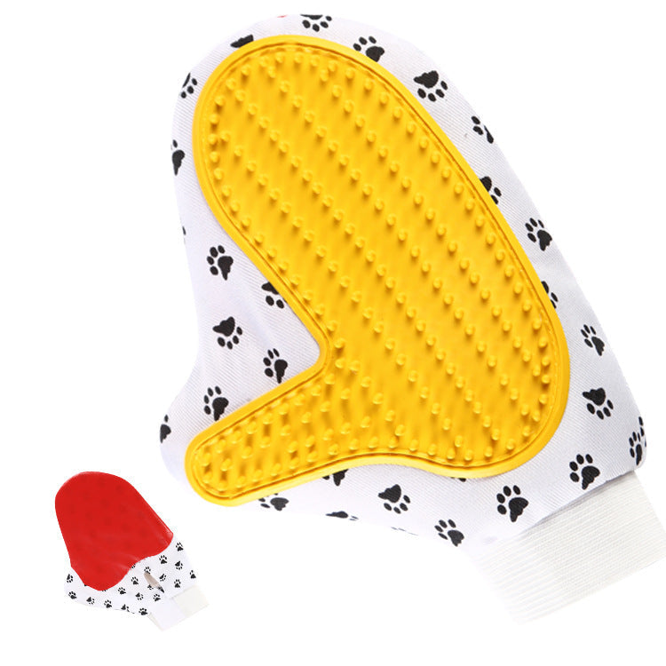Gentle silicone pet grooming glove by Cashymart with soft silicone bristles for easy pet fur removal and brushing.