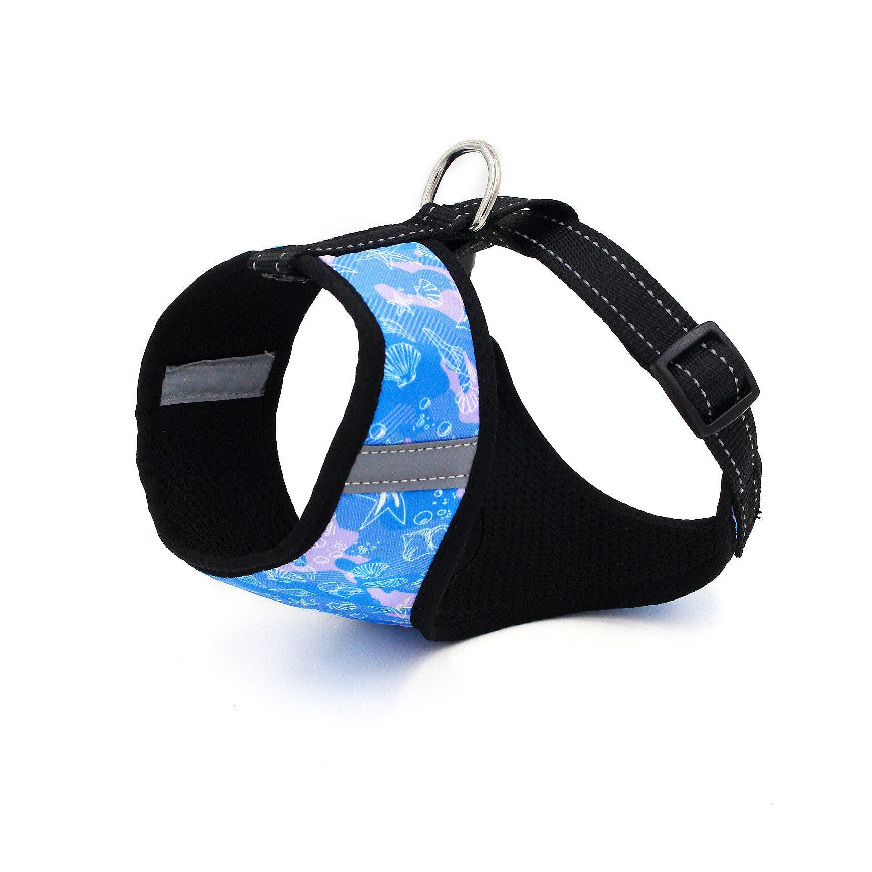 Reflective chest strap collar for dogs by Cashymart, featuring adjustable straps and reflective material for visibility.