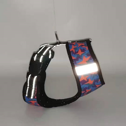 Reflective chest strap collar for dogs by Cashymart, featuring adjustable straps and reflective material for visibility during walks.