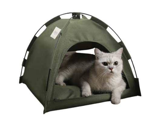 NNEOBA cozy pet tent bed with soft fabric and enclosed design, perfect for small pets to rest comfortably.