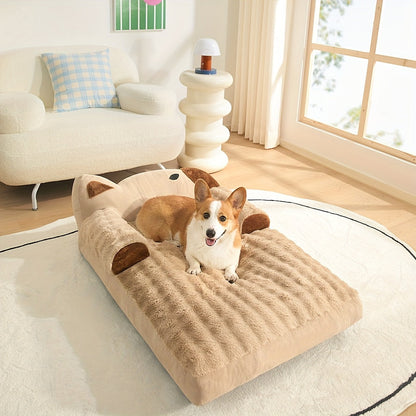 Soft indoor pet couch by NNETM, cozy pet bed for dogs and cats with plush fabric and cushioned comfort.