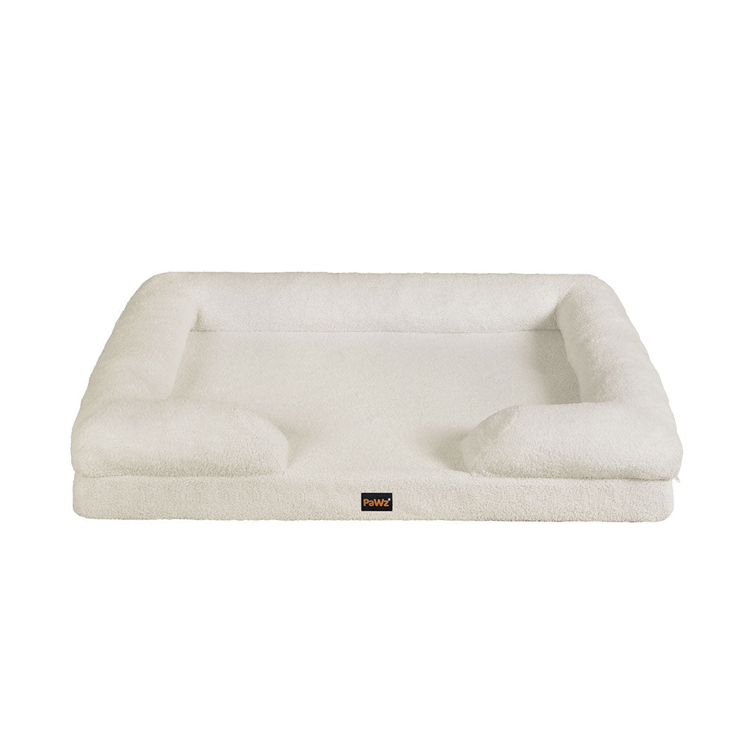 IDropship PaWz Memory Foam Pet Sofa Bed with plush fabric, designed for cats and dogs, providing comfort and support.