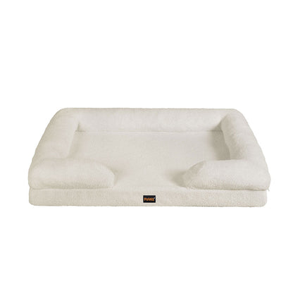 IDropship PaWz Memory Foam Pet Sofa Bed with plush fabric, designed for cats and dogs, providing comfort and support.