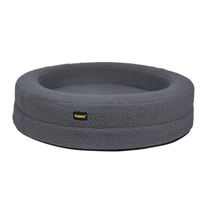 Waterproof Pawz orthopaedic memory foam dog bed with sherpa lining, designed for comfort and calming for cats and dogs.