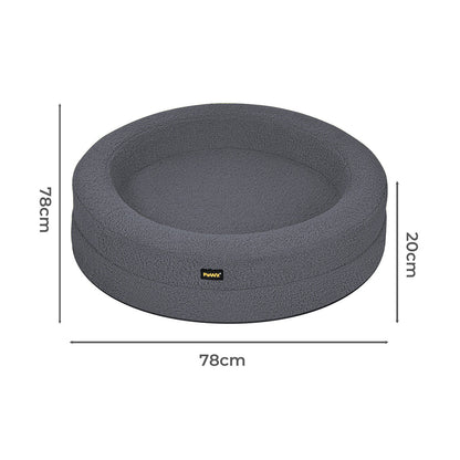 Orthopaedic memory foam dog bed by IDropship with waterproof Sherpa cover, designed for comfort and calming for cats and dogs.