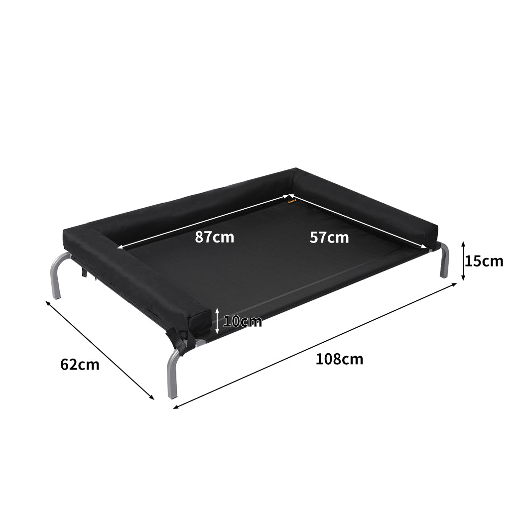 IDropship PaWz Elevated Dog Bed with breathable mesh, raised outdoor pet bed for dogs, provides comfortable outdoor resting spot