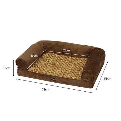 IDropship PaWz Orthopaedic sofa dog bed with memory foam, calming pet bed designed for cats and dogs for comfortable rest.