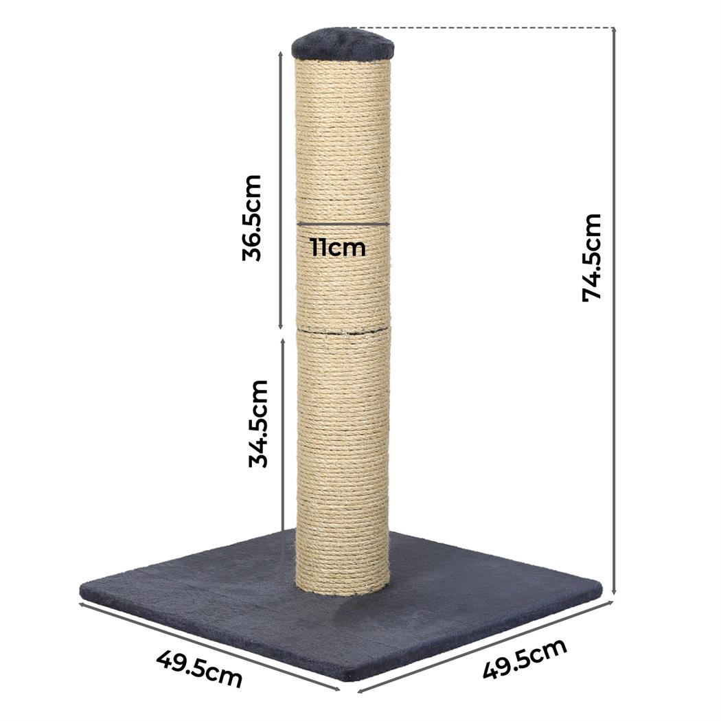 IDropship Pawz Cat Scratcher post made of sisal with a sturdy wooden base for cats to scratch and play.