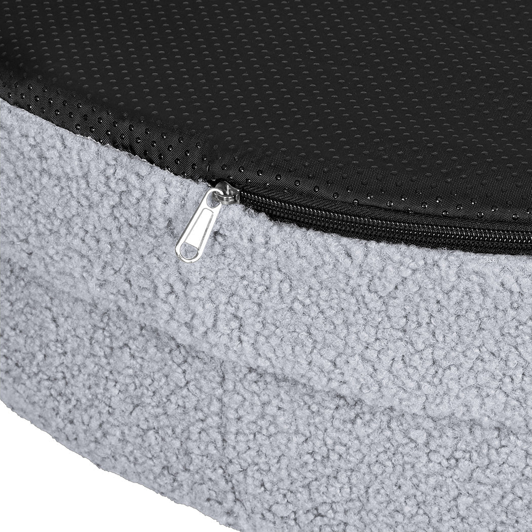 IDropship Pawz Pet Orthopedic Calming Dog Sofa bed with memory foam, plush fabric, and raised edges for comfort and support.
