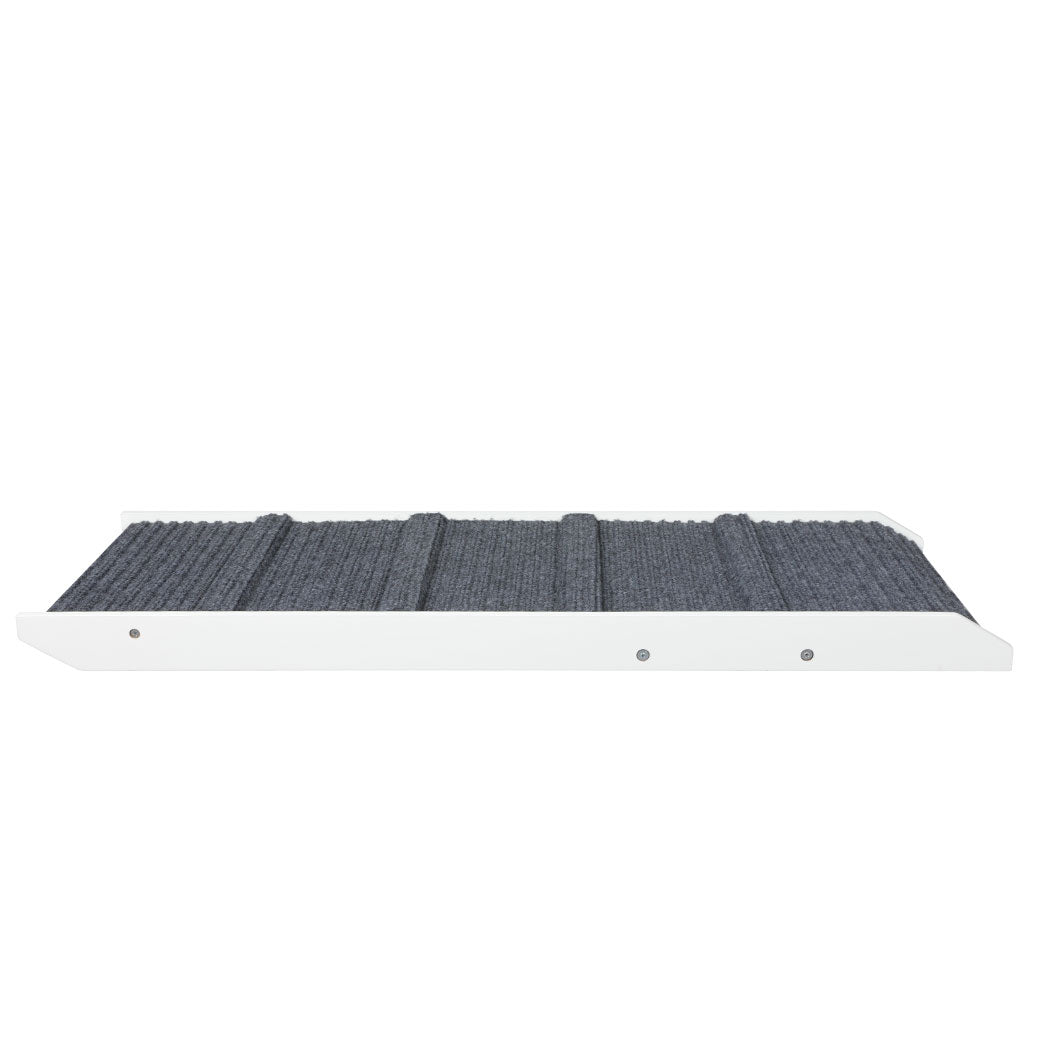 White adjustable dog ramp from IDropship, designed for pets to easily access furniture or vehicles, with a sturdy, non-slip surface.