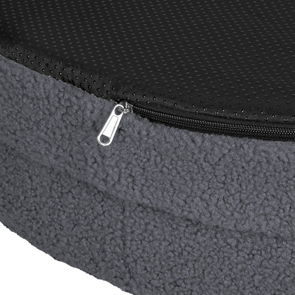 Orthopaedic memory foam dog bed with waterproof sherpa cover, calming and soft, designed for comfort and support.