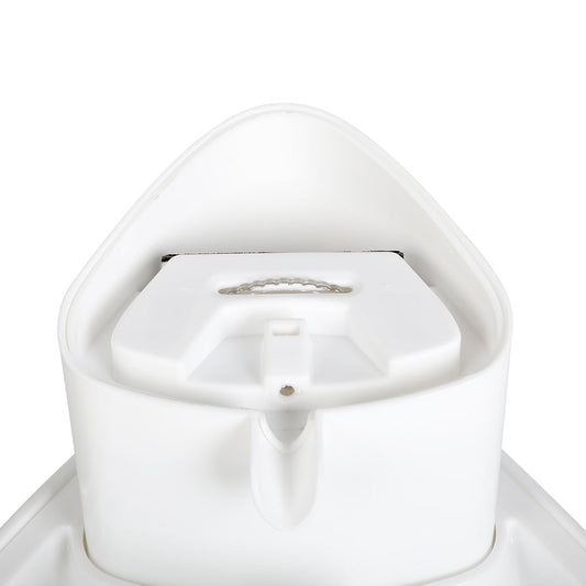 IDropship PaWz electric pet water fountain for cats and dogs with a clear water stream and modern design.
