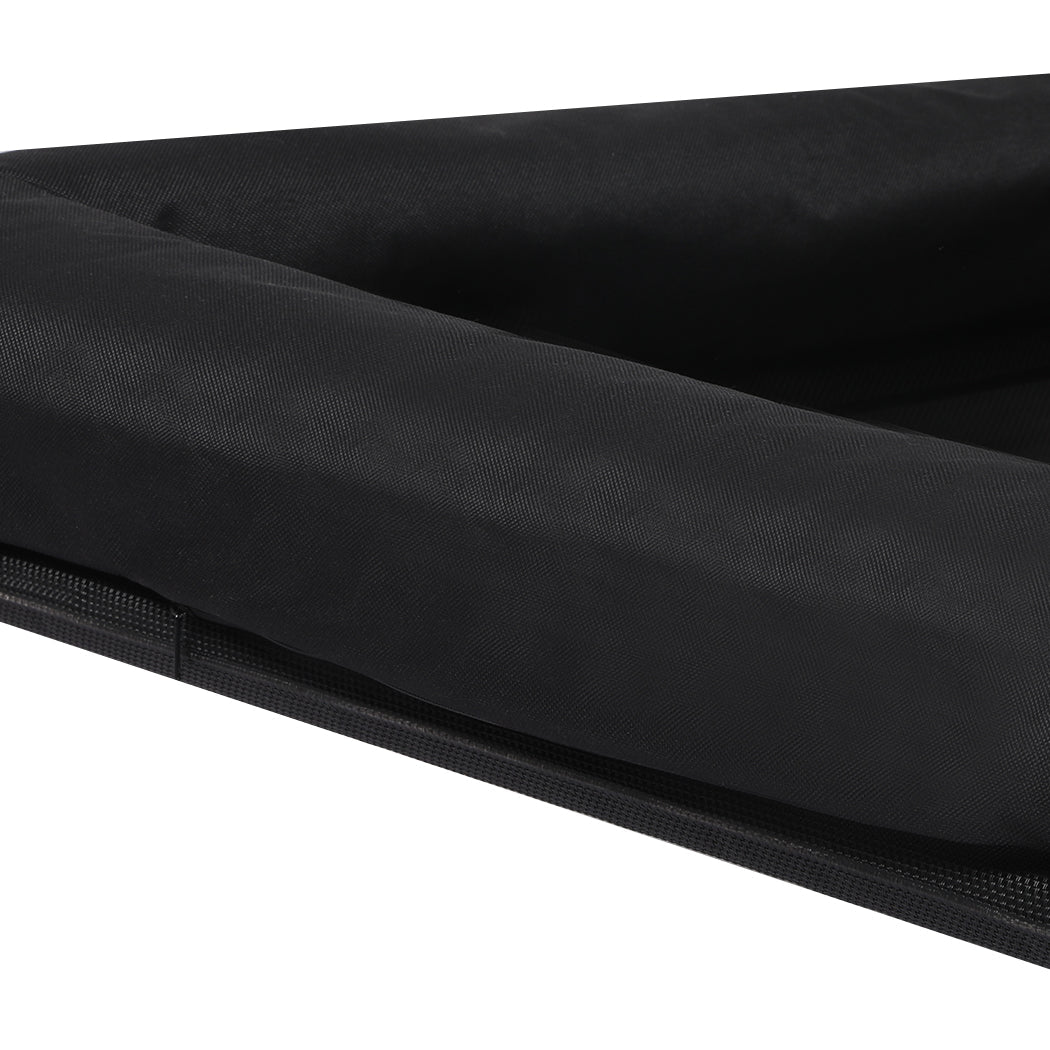 IDropship PaWz raised outdoor dog bed with breathable mesh, elevated pet bed for outdoor use, comfortable and durable for dogs.