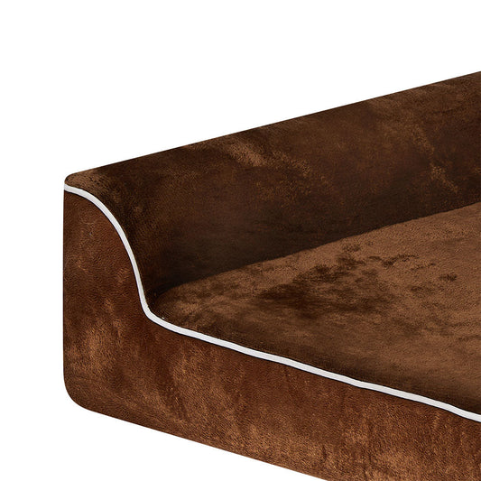 IDropship Pawz Orthopedic Dog Bed in coffee color, cozy and supportive for pets, suitable for cats and dogs.