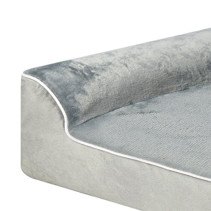 Grey NNEIDS Pawz orthopedic dog bed with plush cushioning, designed for comfort and support for your pet.