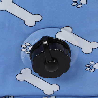 Foldable dog swimming pool by IDropship, portable pet paddling pool for dogs, with a blue, foldable design for outdoor play and bathing.