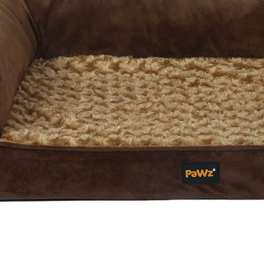 IDropship PaWz orthopedic sofa dog bed with memory foam, calming pet bed for cats and dogs, plush and supportive for comfort