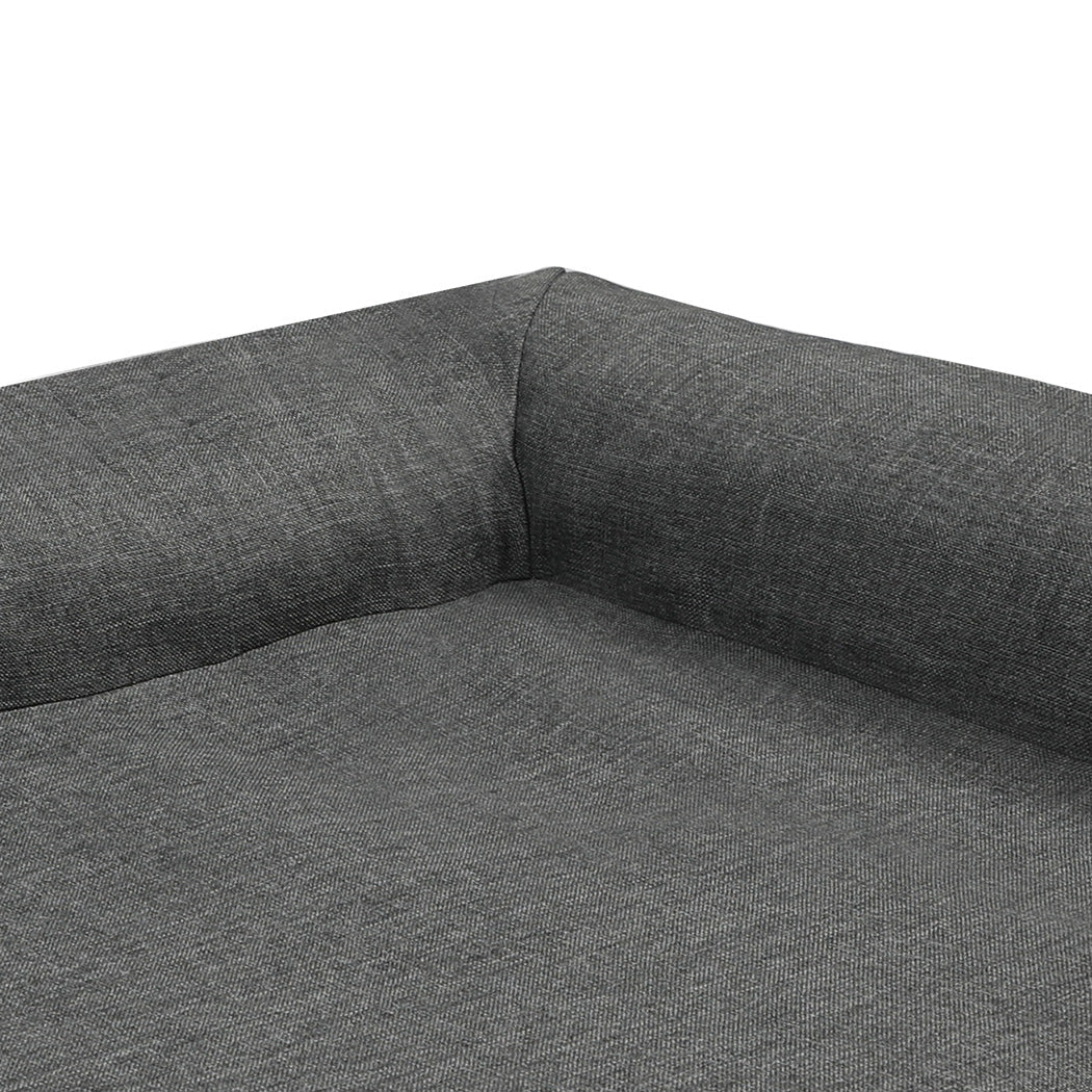 Large grey Pawz orthopedic dog bed by IDropship, designed for comfort and support for cats and dogs.